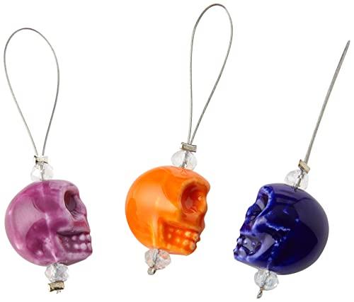 KnitPro ZOONI Stitch Markers Skull Candy Beads