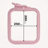 Rectangular embroidery hoop with screw for tight fabric hold, Nurge.