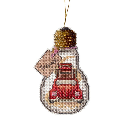 Crystal Art RED CAR cross-stitch kit.